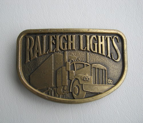 Fibbia cintura Raleigh Lights camion camionista semi vintage NOS cowboy - Foto 1 di 4