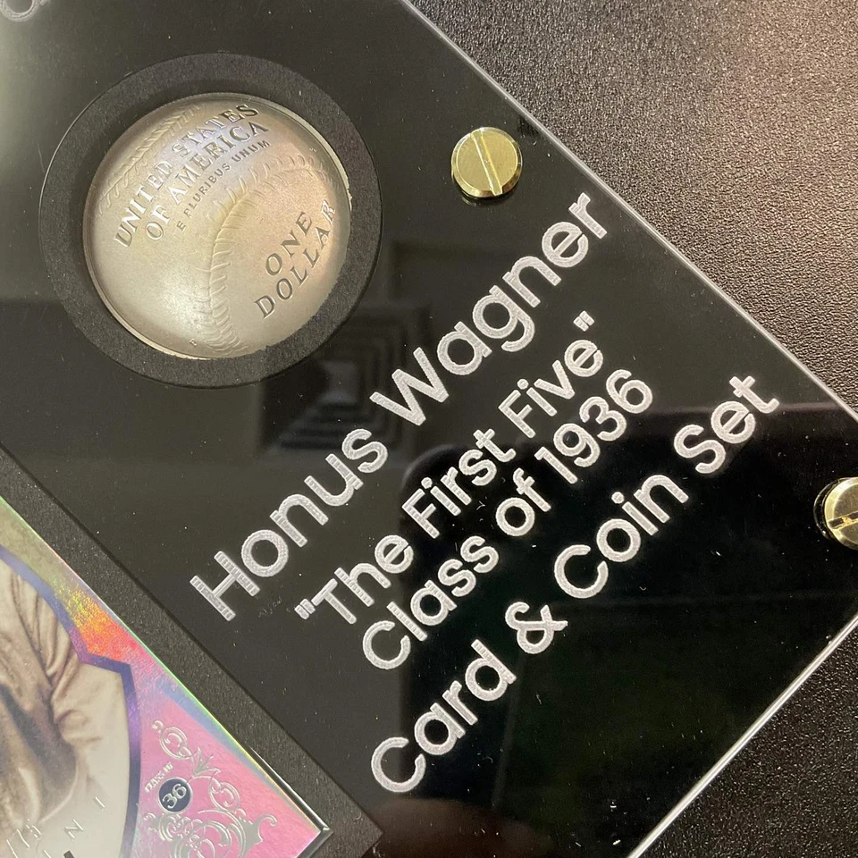 Honus Wagner Legacy Set 2014 Baseball Hall of Fame Card & Proof $1 Silver Dollar - Image 4 of 4