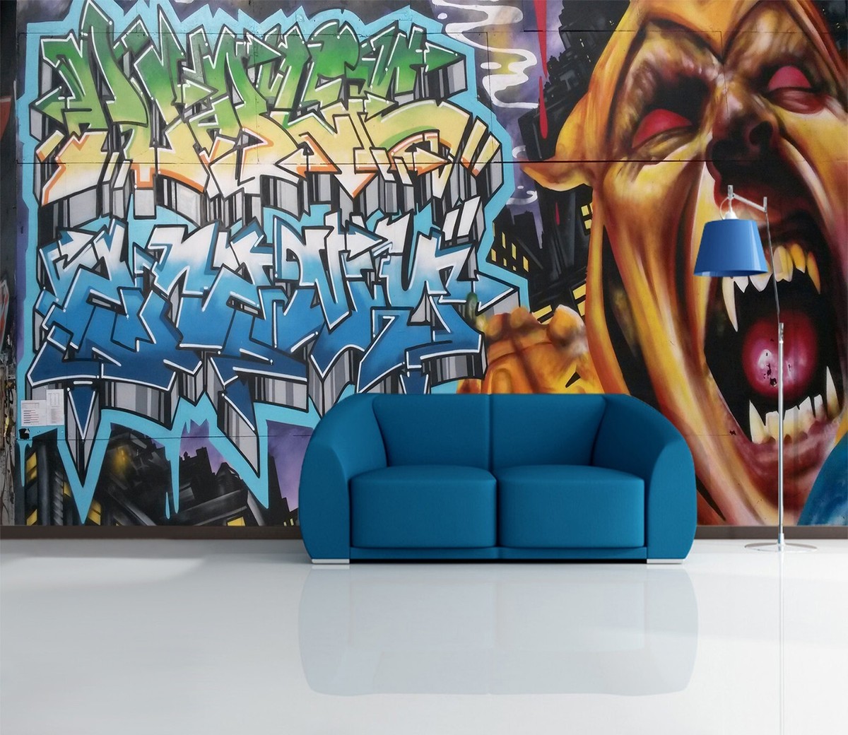 壁紙アート 3D Graffiti Zombie 3017 Wallpaper Mural Wall Print Wall Wallpaper