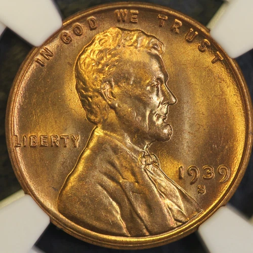 1939 S LINCOLN CENT NGC MS 66 RED -LOT X41