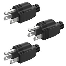 5-15P Electrical Replacement Plugs End, Extension Cord Ends 125V 15A 2Pole 3Wire