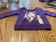 Sweat pour bébé fille, taille 6-9 mois, neuf, violet avec licorne