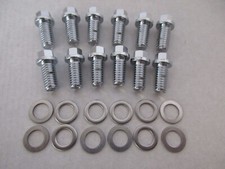 Sbc Chrome 6 Pt Header Bolt Kit 283 305 327 350 383 400 Sb Chevy 9823