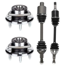 4 Front CV Axle Shaft & Wheel Hub Bearing For 2008-2017 Buick Enclave GMC Acadia