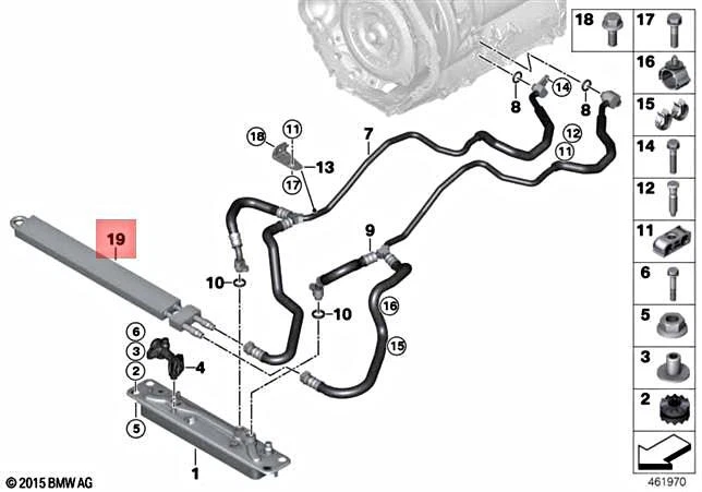 Genuine BMW X5 M X6 F85 F86 SAC SAV Heat Exchanger For Engine Oil 