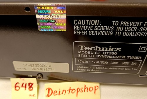 #648 RDS-Tuner Technics ST-GT 550 in braun mit Kabel und Zubehör - Bild 16 von 17