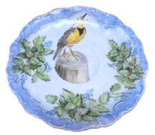 #43 Meadowlark Oregon IPAT artista pintado a mano porcelana taza platillo 1984