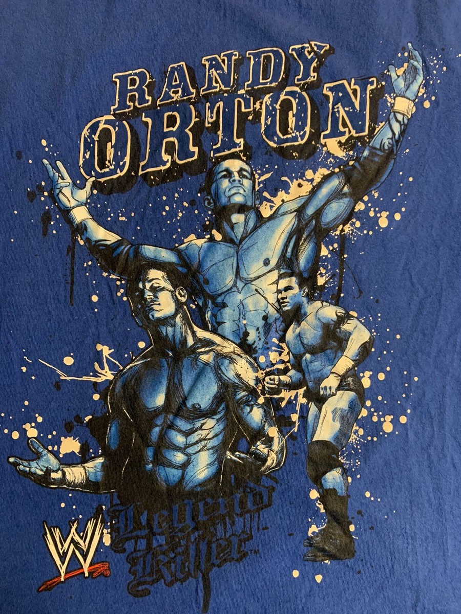 2008 WWE/ ミステリオ 総柄 レスリング Tシャツ レイ・ミステリオ 619 Tシャツ WWE メンズTシャツ ブルー 水色
