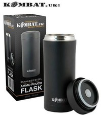 Kombat Ammo Pouch Flask Insulated Military Army Thermal Drinks Mug Bottle Black