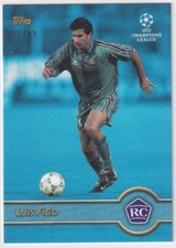 Topps Lost Rookie Card RC - Luis Figo Blue Parallel 36/49. rookie card picture