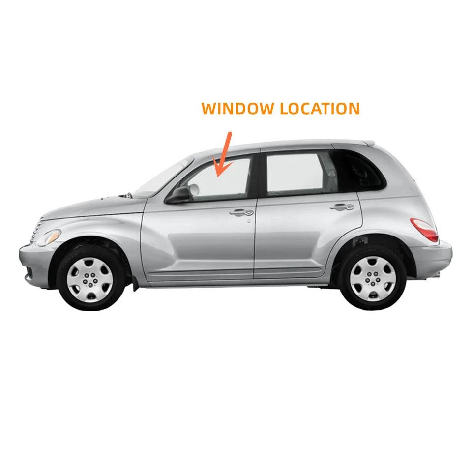 Vidrio de ventana de puerta delantera izquierda/conductor original para Chrysler PT Cruiser 2001-2010 4 puertas Foto 2 de 3