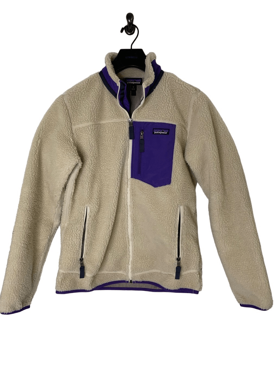 Patagonia Classic Retro-X Natural Purple Deep Pile Jacket Women's size  Medium