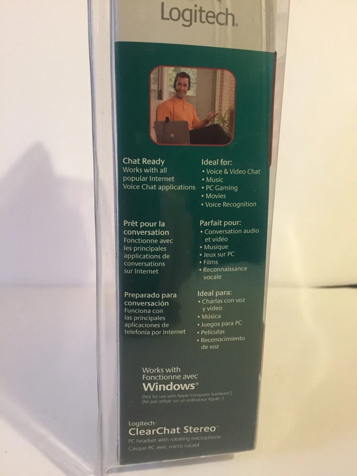 Logitech Adjustable Clear Chat Stereo PC Headset W/ Rotating Microphone - Image 2 of 4