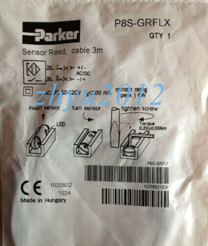 1Pc New Parker P8S-GRFLX Sensor Solenoid Valve Free Shipping FedEx or DHL