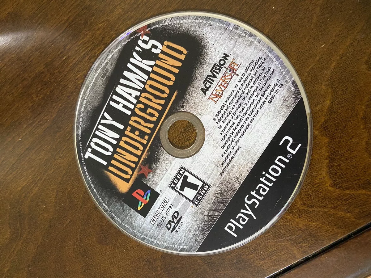 Tony Hawk's Underground (PlayStation 2 PS2) - DISC ONLY