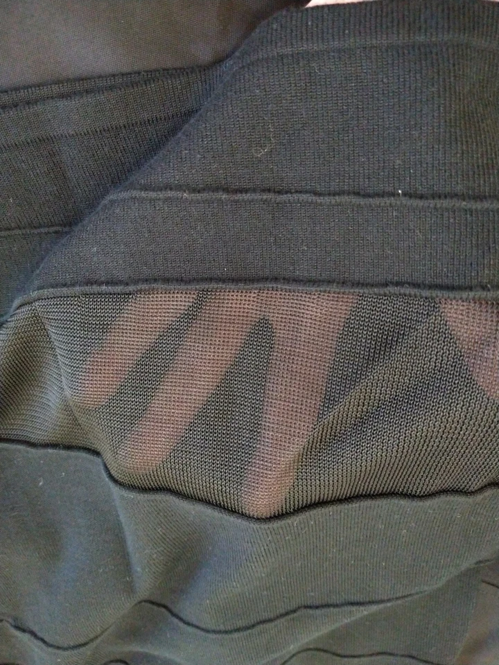 Falda para mujer Arden B talla L lápiz hasta la rodilla malla asimétrica inserción negra Foto 4 de 4