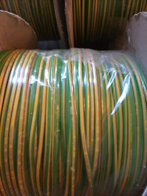 LTC 0.75mm Tri Rated Cable Automotive Cable 240v 12v 24v Wire Single GREEN / YELLOW