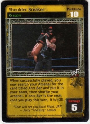 WWE: Shoulder Breaker [Played] card type Grapple Raw Deal Wrestling WWF ...