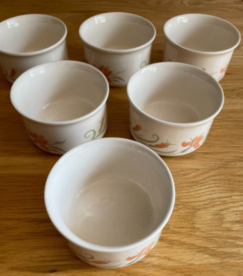 6 Biltons Obstschalen / Ramikins ''Safran''