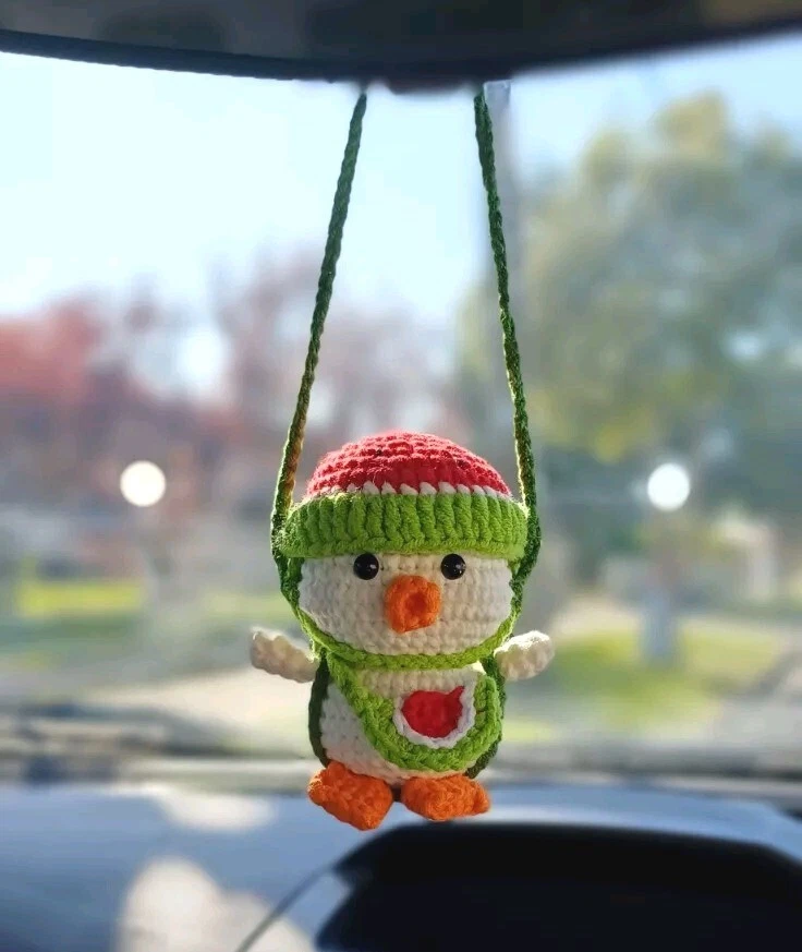 👽Mini Handmade Crochet Cosply Watermelon  Duck Plushies Toy/ Decor XMAS GIFT🤖