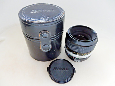 Nikon Nikkor 55mm F/3.5 Micro P.C Non AI Manual Focus Lens, Late Style, w/Case