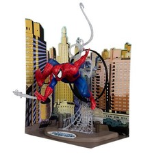 McFarlane Toys - Marvel Spider-Man 1:6th Scale Posed Figure with Scene  Comi...
