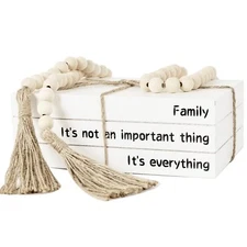 Decorative Books for Home Decor White Faux Books for Decoration Rustic Farmho...