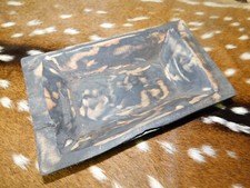 Carved Wooden Dough Bowl Primitive Wood Trencher Tray Rustic Home Decor