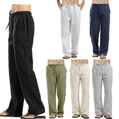 S-5XL Mens Drawstring Hippy Harem Trousers Plus Size Summer Holiday Casual  Pants UK