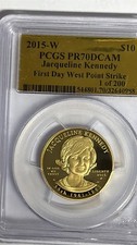 2015W gold Jacqueline Kennedy 1/2 oz PR70 DCAM PCGS 1 of 200 Gold Label
