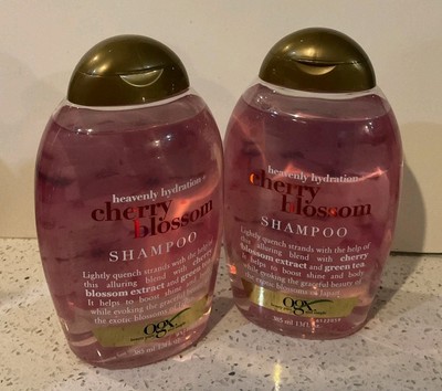 2x Cherry Blossom Heavenly Hydration Shampoo OGX 13 Oz Each 