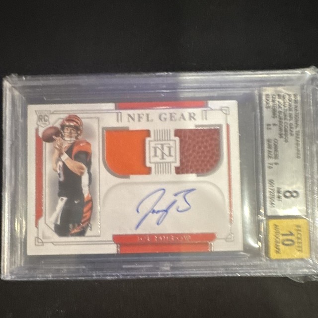 Joe Burrow 2020 Panini National Treasures Rookie Patch Autographs