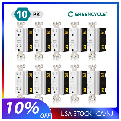 #ad 20A GFCI Outlet 125V Tamper Resistant Weather Resistant Duplex Receptacle 10Pack $89.72