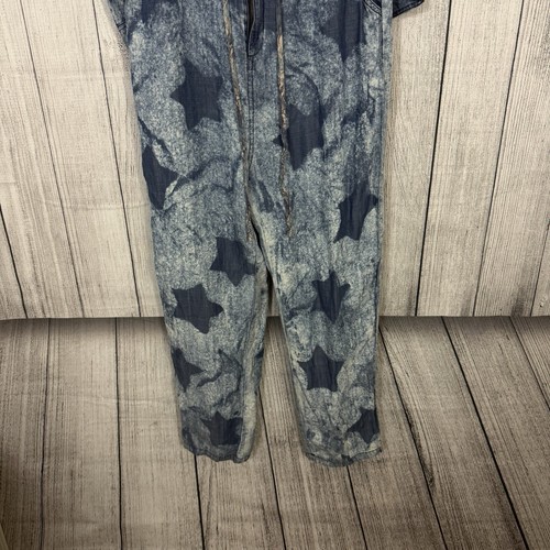 Jaded Gypsy Women's Small/Medium 'Into The Blue Sky' Bleached Denim Jumpsuit - Picture 5 of 12
