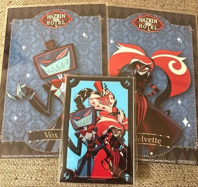 Hazbin Hotel x Helluva Boss Cafe  Smile Base Acrylic Card The Vees | Vox