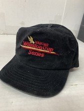 Vintage NASCAR Winston Cup Series Black Felt Snapback Hat Embroidered Race Cap