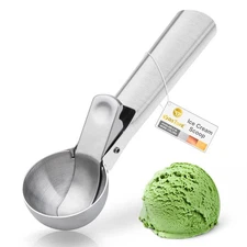 YasTant Premium Ice Cream Scoop with Trigger Ice Cream Scooper Stainless Stee...