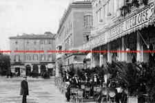 F022837 Exterior view of Pomel cafe Massena square Nice France 1914