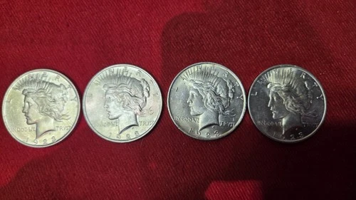 Peace Dollars Lot of  (4) 1923 UNC  Amazing Coins