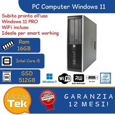 PC COMPUTER DESKTOP FISSO RICONDIZIONATO HP WINDOWS 11 COR I5 16GB RAM 512GB SSD