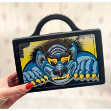 Rare 1992 Monster Cool Case™ by Newell Office Products – Black Plastic Lunch Box