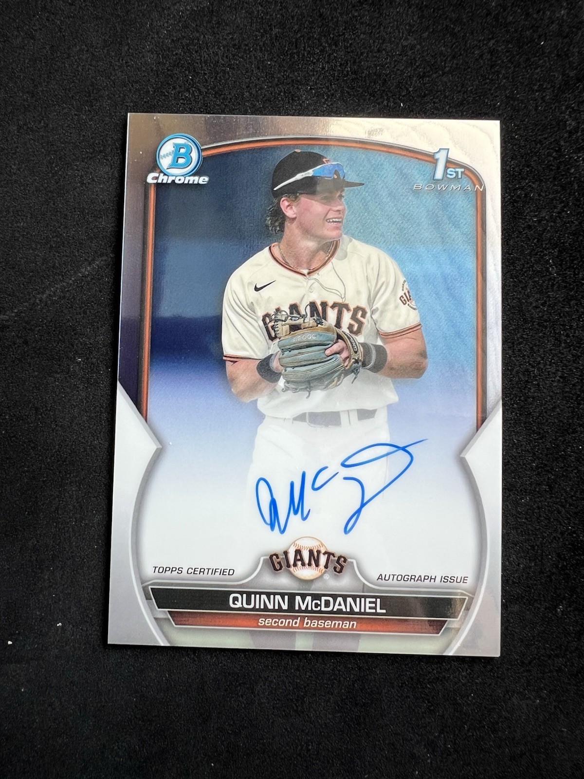 2023 Bowman Draft Quinn McDaniel Chrome Auto #CDA-QMC 1st Giants