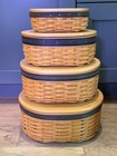 Longaberger 2000 - 2002 Collectors Club Set of 4 Shaker Harmony Baskets