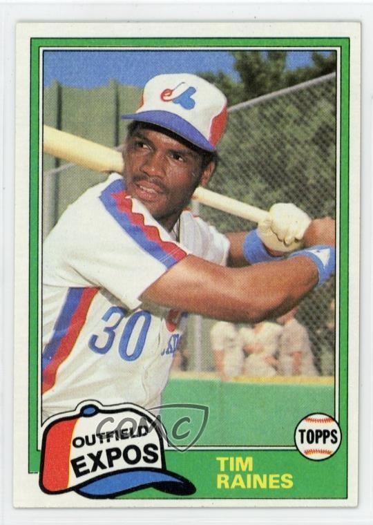 1981 Topps Traded Tim Raines #816 Rookie RC HOF v3r