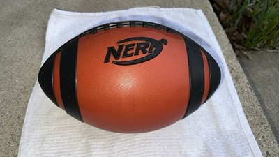 Vtg Nerf Football Weather Blitz Orange and Black Foam 2008 Hasbro Sports Retro