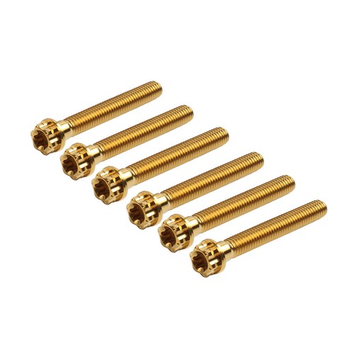 6pcs Bolts Torx Head Flange Screws M6x50mm Gold For Motorcycle Gold - Picture 4 of 12