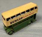 Vintage Dinky Toys Dunlop The Worlds Master Tyre Double Decker Bus Die Cast Car