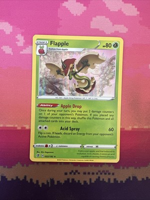 Pokemon Karte Flapple Rebel Clash Holo Rare 022/192 Near Mint