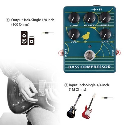  Kompressor-Bass-Effektpedal Für E-Bassgitarre Bassverstärker True