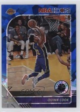 2019 Panini NBA Hoops Premium Stock Blue Cracked Ice Prizm Quinn Cook #267 15zu